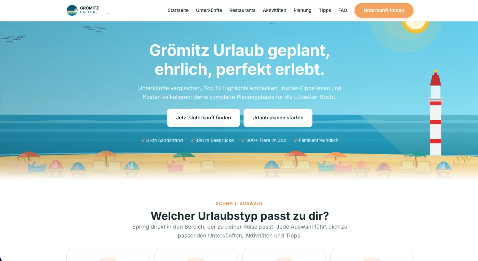 Website Grömitz Urlaub
