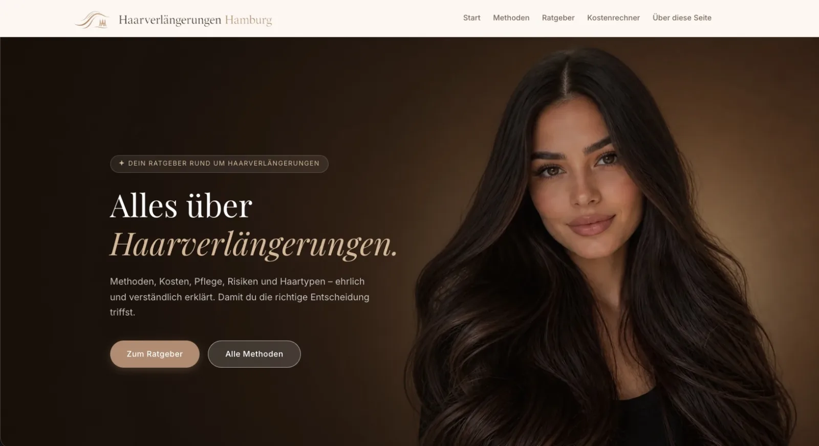 Website Stylisto Haarverlängerung Hamburg