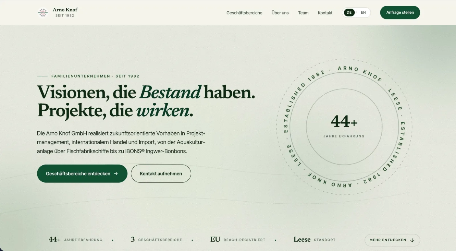 Website Arno Knof GmbH